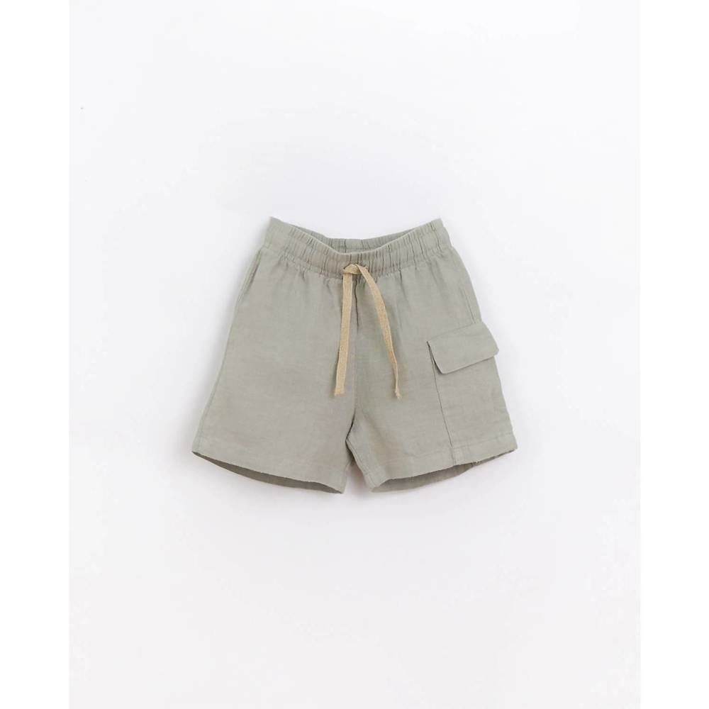 NEW PLAY UP boy's cargo pocket linen shorts in cabo verde